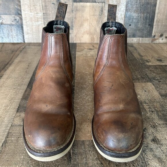 Red Wing 3190 Heritage Chelsea Amber Harness Leather Work Boots Mens 10.5 D - Picture 6 of 12